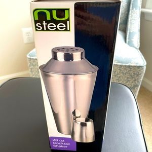 Nu Steel Cocktail Shaker 28oz. NIB